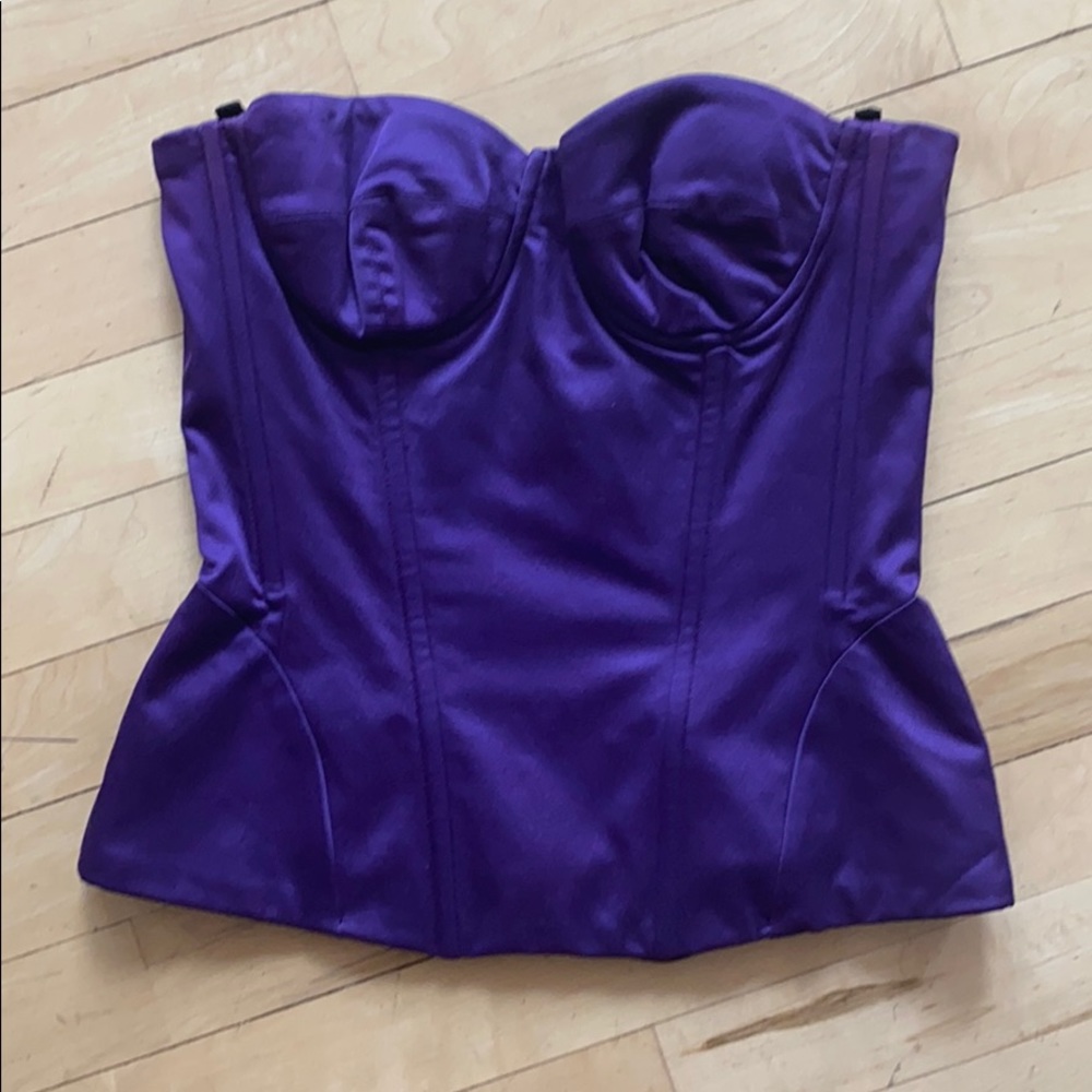 D&G deep purple bustier.